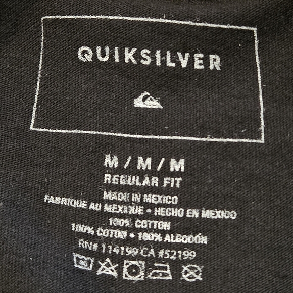 Quiksilver Classic Arch T-Shirt Original Surf Co - Black - Short Sleeve Men's M - Picture 4 of 7